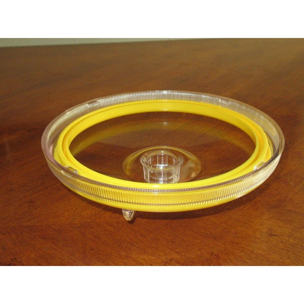 Donvier Chillfast 1 Pint Ice Cream Maker Japan Part Only: Lid w/ Yellow Seal Rim